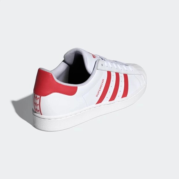 Adidas Originals Men's White Red Superstar shoes IG9367 - Picture 4 of 5
